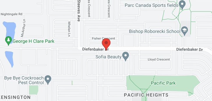 map of 3825 DIEFENBAKER DR